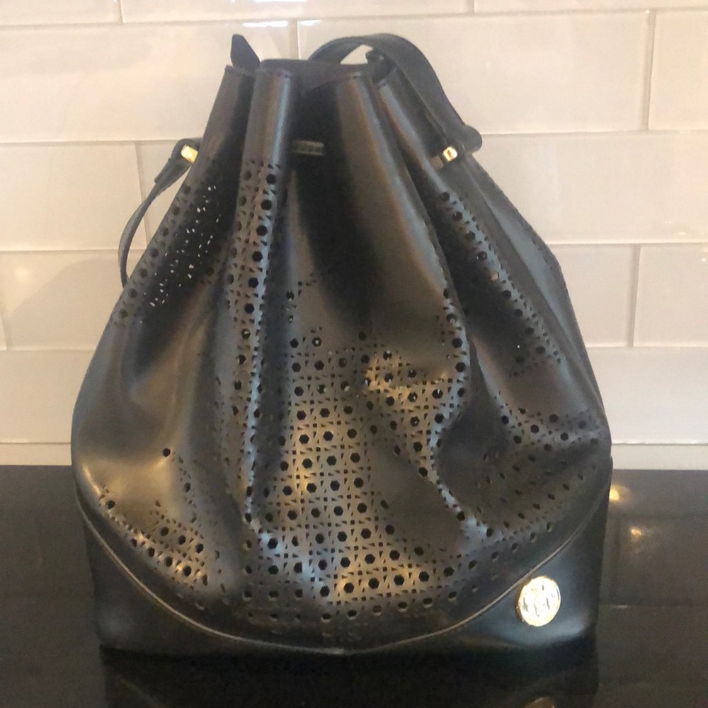 Vince Camuto Perforated Leather Bucket Bag
